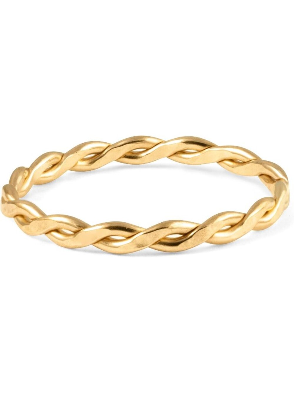 Gold Braided Stacking Ring | Elegant Minimalist Jewelry | Waterproof Everyday